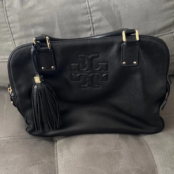 Tory Burch Black Leather Shoulder Bag - Picture 1 of 11